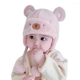 Berets Winter Warm Plush Hat Casual Everything Windproof South Korean Baby Children Knitted Children's Fun Men And Women