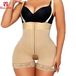 GUUDIA Open Bust Bodysuits Tummy Control Panties with Removable Straps High Waist Shaper Panties Open Crotch Women Shapewear 240109
