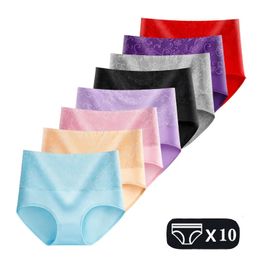 L3XL Plus Size Panties High Waist Underwear Women Cotton Pantys Abdominal Briefs Female Postpartum Recovery For Ladies 240110