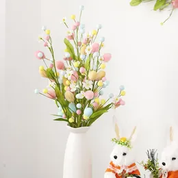 Decorative Flowers Artificial Plant Realistic Diy Easter Eggs Branch For Maintenance-free Party Decoration Wide