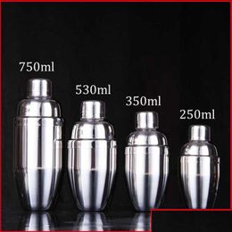 Bar Tools Wine Shaker Stainless Steel Boston Cocktail 250 350 530 750Ml Mixer Martini Drinking Style Party Bar Tool Drop Delivery Home Dhfqk