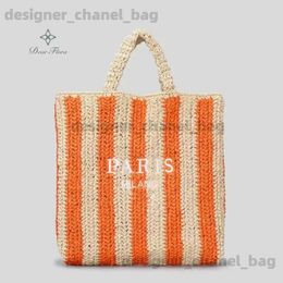 Shoulder Bags Women Colorful Stripes Fashion Large Capacity Str Knitting Handbag Summer Travel Beach Casual Simple Portable Handbag T240110