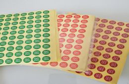 3000pcsset QC PASS Diameter 10mm Selfadhesive paper label sticker for factory quality control Item No GU087896935