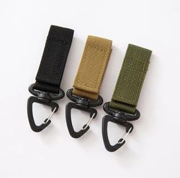 Outdoor Camping Hiking Tactical Gear Nylon Ribbon Knapsack Keychain Triangle Backpack Waist Bag Fastener Hook Buckle SN4447