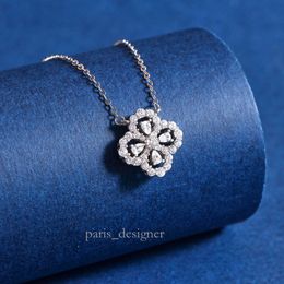 New S925 Sterling Silver Necklace for Women Light Luxury and Elegant Four Leaf Grass Forest Series Versatile High End Jewellery 581 47