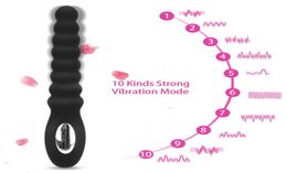 10 Speed Anal Vibrator Anal Beads Prostate Massage Dual Motor Butt Plug Stimulator USB Charge Vibrators Sex Toys For Men Women9699758