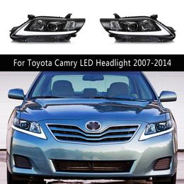 For Toyota Camry LED Headlight 07-14 Car Accessories DRL Daytime Running Light Streamer Turn Signal Indicator Auto Parts Front Lamp