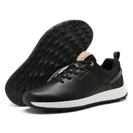 Golf Shoes Men Professional Waterproof Golfer Sport Sneakers Turf Grass Golfing Women Comfortable Walking Black 240109