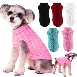 Dog Apparel KniDog Sweater For Small Dogs Puppy Clothes Winter Warm Turtleneck Schnauzer Chihuahua Pug Costume Pet Clothing Ropa De Perro