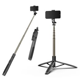Monopods 156cm Foldable Wireless Selfie Stick Mini Tripod Extendable Monopod Mobile Phone Stand Holder for Action Cameras Selfie