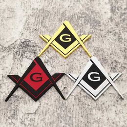 Car Styling New 3D Mason Freemasons Fraternity Metal Chrome Zinc Alloy Adhesive Emblem Decorative Badge Sticker Auto Accessory