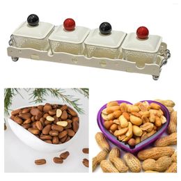 Plates Desserts Serving Plate Removable Snack Bowls With Cover 4 Boxes Dish For Candy Cakes Sweets Cookies Dessert