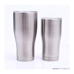 Mugs 20Pcs 30Oz/20Oz Coffee Mug Stainless Steel Double Wall Tumbler Vacuum Insated Beer Drinking Travel Cups Drop Delivery Home Gard Dh1Xv
