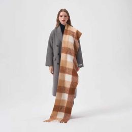 Scarves 2023 New Scarf Autumn and Winter Multicolor Thick Plaid Ac Men's Women's Same Length Thermal Shawl55dbhy6a 2YIC8