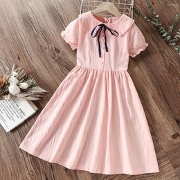 Girl Dresses Summer Baby Kids Preppy For Girls School Dress Party Outfits Teenagers Sleeveless Children Costumes 3 5 7 9 11 12 Years