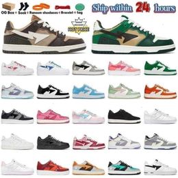 Panda Designer Shoes Sta Classic Bapestars Bapestass Sk8 Ed Camo Black White Green Red Orange Men Women Sneaker Dad with Box Size 35-48