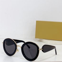 New fashion design round shape cat eye sunglasses 40130U metal and acetate frame trendy and avant-garde style high end outdoor UV400 protective glasses