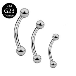 G23 Banana eyebrow rings wholesales 6810mm 16g piercing daith earrings body piecing Mix 9 Colours 240109