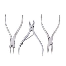 &equipments 3pcs/Set Platinum Colour DIY Jewellery Tool Sets, Carbon Steel SideCutting Round Needle Nose Stainless Steel Needle Nose Pliers
