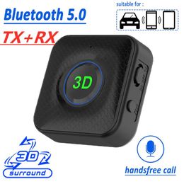 Speakers 2in1 Bluetooth Adapter Transmitter Receiver Bluetooth AUX 3D Stereo Wireless 3.5mm Adapter Dongle for TV PC Car Audio Speaker
