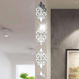 Wall Stickers 10pcs/set 3D DIY Geometric Pattern Acrylic Mirror Effect Sticker Surface Home Decoration