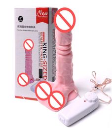 Female Dildo penis strong Sucker Rotating rocking vibration Telescopic penis Mute Waterproof Adult product sex toys for woman9819166