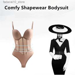 Waist Tummy Shaper Sexy Bodysuit Women Shapewear Body Shaper With Bra Compression Bodies Belly Sheath Waist Reductive Slimming Underwear Q240110