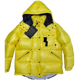 Women's designer fall and winter new white goose down thickened versatile fashion down jacket couple models