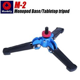 Monopods Manbily M2 Mini Tabletop Tripod Monopod Stand Base Support for Video Monopod DSLR Camera Tripod Head Cellphone with 3/8" Screw