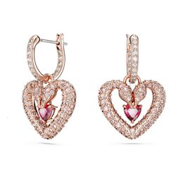 Swarovski earring Designer Women top Quality Charm New Love Double Earrings for Women Using Element Crystal Multi layered Earrings for Women