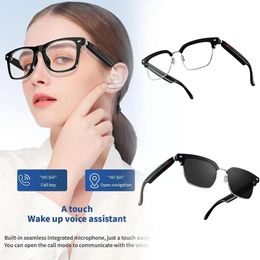 Speakers 1 Pcs Bluetooth Audio Smart Glasses Interchangeable Frames W Speakers Mics Calls Voice Control Bluetooth Glasses For R4V4