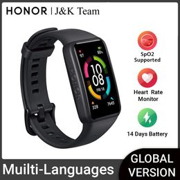 Watches Honor Band 6 SmartWatch 1.47" AMOLED Display 14 Days Battery Life Smart Watch Heart Rate Monitor Fitness Sleep Tracker