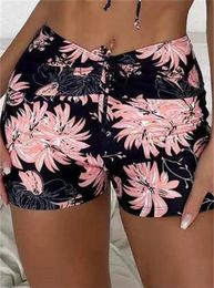 set Bikini Bottoms Floral Print Tankini Short Swimwear Bottom Women Beach Pants Swim Panties High Waisted Panties Swimsuit