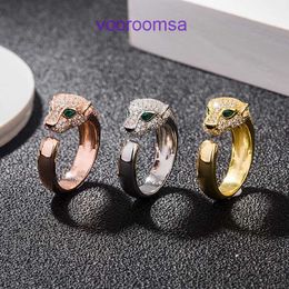 Carter Rings Women's Fashion ring classic trend S925 silver leopard fashion atmosphere with diamond opening head With Original Box