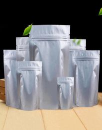 100 Pack Stand Up Silver Aluminum Foil Zipper Bag Pouch for Long Term Food Storage and Collectibles Protection Zip Lock2355285