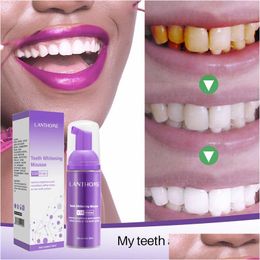 Teeth Whitening V34 Mousse Colour Corrector Removes And Fresh Breath Cleans The Stain Stains Tooth Oral Tootaste Drop Delivery Health B Otckl