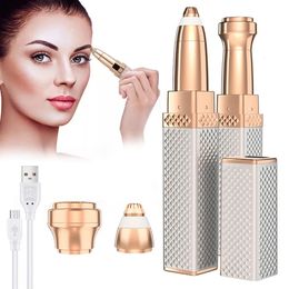 Eyebrow Trimmer Women 2 in 1 Electric Epilato For Nose Epilator Chargeable Eyebrow Trimmer Micro Epilator for Ladies 240109