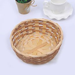 Dinnerware Sets 3pcs Woven Basket Serving Display Storage Table Wicker Decorative Bowls Wall Baskets For Fruit
