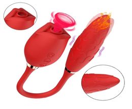 Sex Toy Massager 2022 New Clitoris Adult Female Sex Rose Red Gspot Heating Vibrator Silicone Licking Nipple Sucking5903832