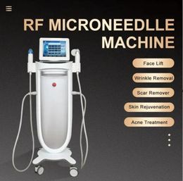 Clinic use 2 handles 25 64 pins skin lifting rf microneedle Scar Acne Wrinkle Stretch Removal Rf Microneedling face lifting Skin Rejuvenation Beauty Machine