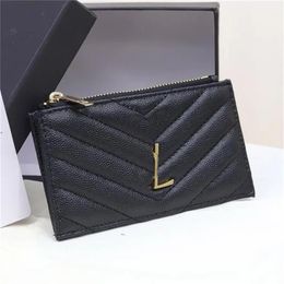 Fashion Women Wallet Leather Single Zipper Men Long Vintage Business Card Holder Classic corn purses wallets238B