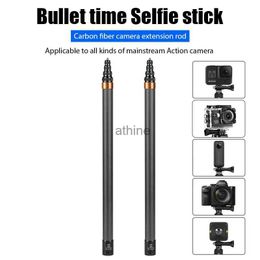 Selfie Monopods For Insta360 X3 Accessories 290CM Carbon Fiber Selfie Stick for DJI Action Sports Camera Super Long Selfie Stick YQ240110