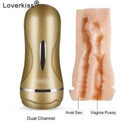 Silicone Artificial Vagina Real Pussy Sucking Male Masturbator Vibrator Penis Realistic Anus Sex Masterbation For Men Y190612026845314