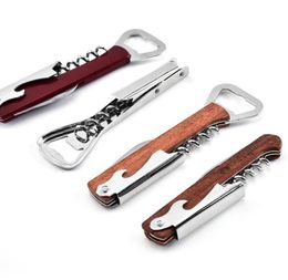 Professional Corkscrew Wine Opener Corkscrew with Wood Handle Waiters Wine Bottle Opener bar tools 4 styles KKA80756006861