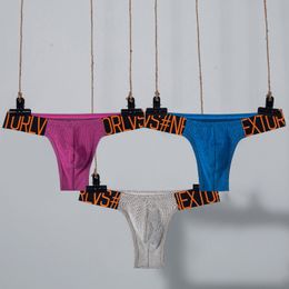 Underpants Sissy Briefs Thongs Shiny Panties Mens Ruffled Frilly Satin Sissy Lingerie Soft Sexy Bikini G-strings Gay Underwear Underpants J240110