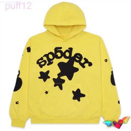 Men's Hoodies Sweatshirts Yellow Young Thug Sp5der Men Women 1 Hip Hop Star Spider 555555 World Wide Pullovers 7K93