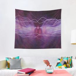 Tapestries Pink Waves Of Sound Tapestry Room Decor Aesthetic Wall Coverings Decorator