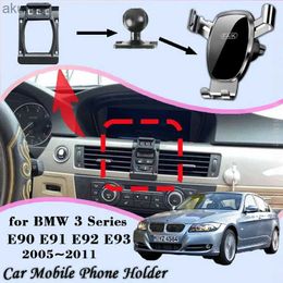Cell Phone Mounts Holders Mobile Phone Holder for 3 Series E90 E91 E92 E93 2005~2011 Air Vent Clip Cell Stand Support Gravity Car Mount Accessories YQ240110
