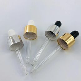 Storage Bottles 100X Alloy Dropper Cap Glass Dripper For 5ml 10ml 15ml 20ml 30ml 50ml 100ml Doterra & Yang Living Essential Oil 18mm/410