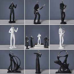Nordic Music Figures Resin Sculpture Ornaments el Club Bar Figurines Crafts Home Livingroom Bookcase Accessories Decoration 240109